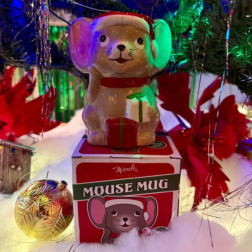 Miracle Holiday Pop Up Christmas Bar Mouse Tiki Mug New In Box Santa Claus